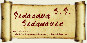 Vidosava Vidanović vizit kartica